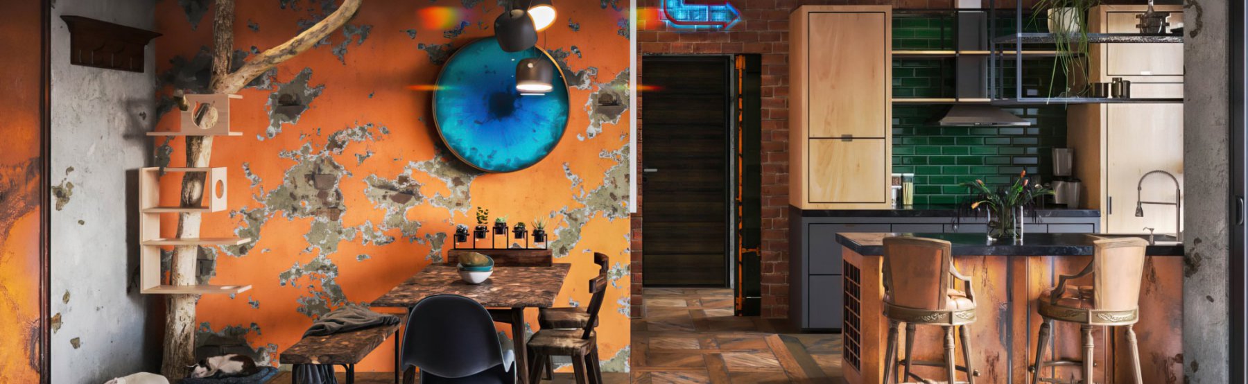 MỘT CĂN HỘ PHONG CÁCH RETRO XEN LẪN RUSTIC ĐẦY CẢM XÚC